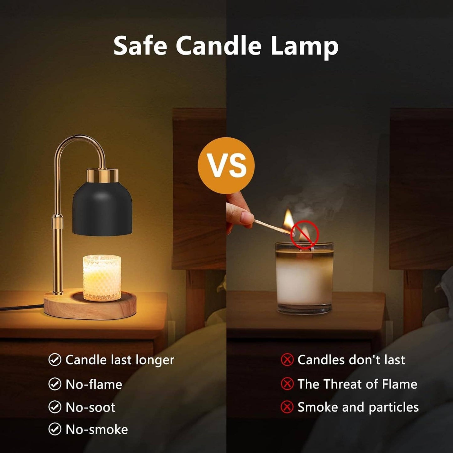 Black Ultra modern Electric Candle Warmer With Timer