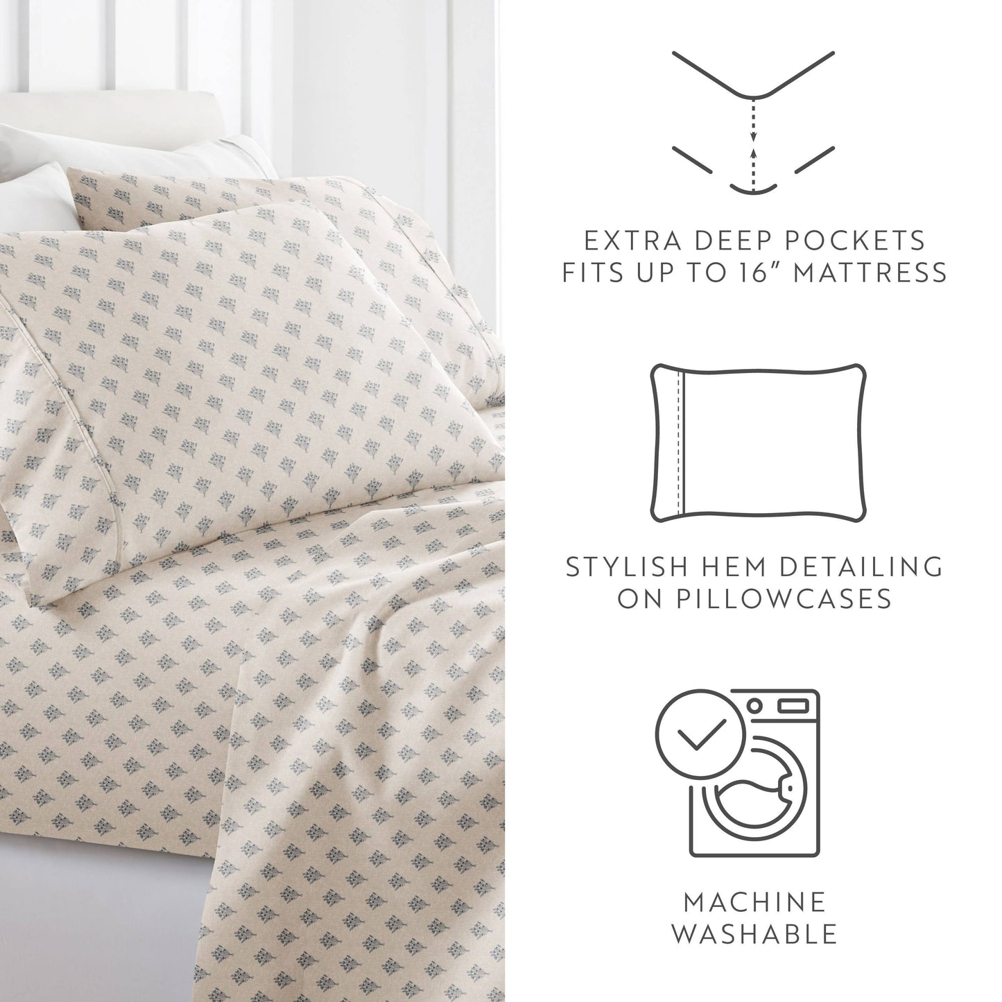 Floral Bouquet 4 Piece Pattern Sheet Set