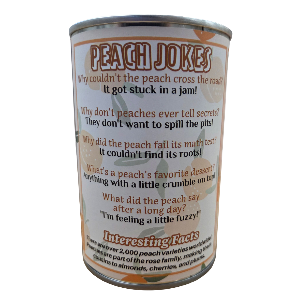 Lucy the Canned Peach - Eco-Friendly Plush in Can w/Jokes