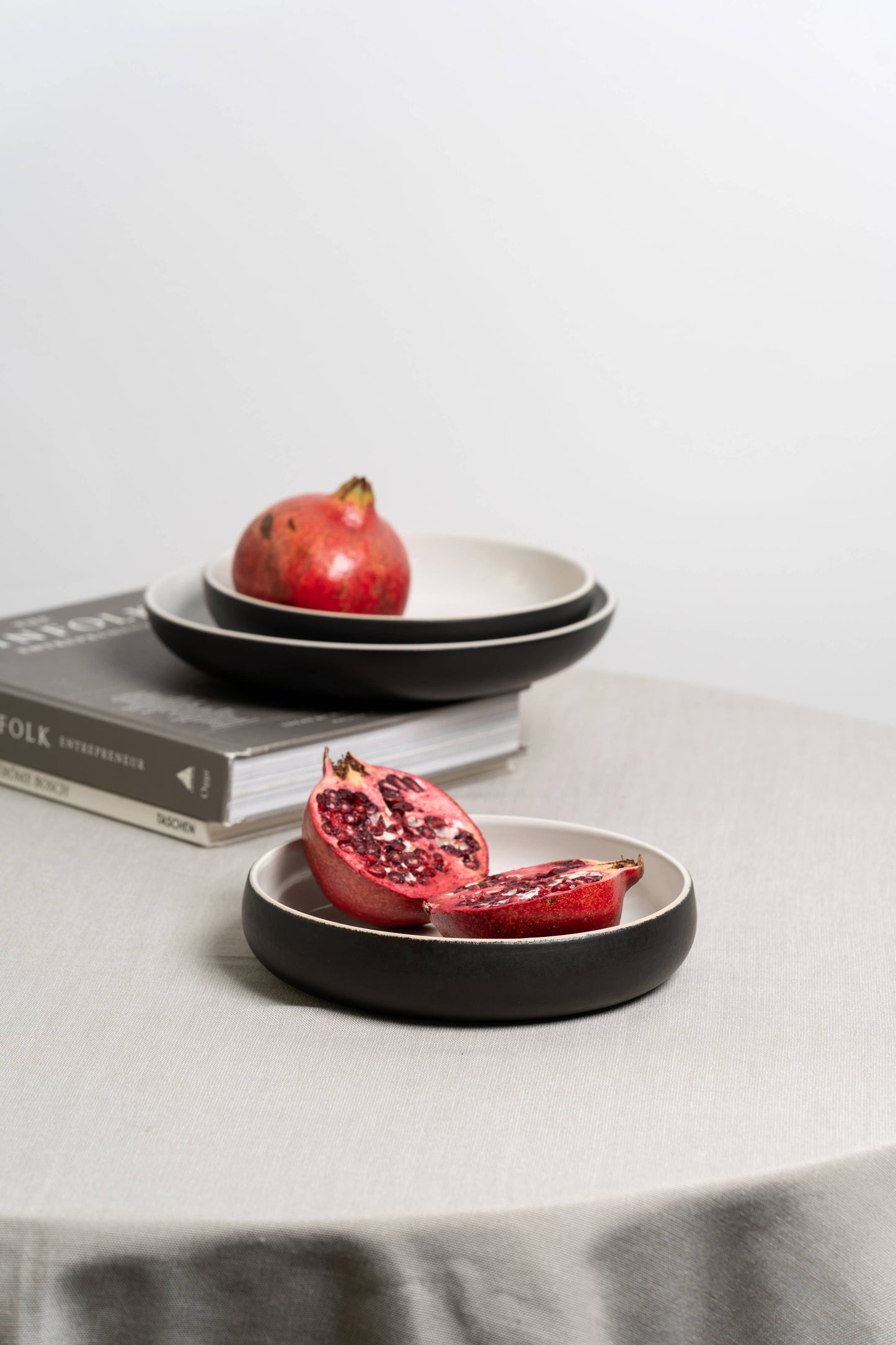 Set of 4: Stoneware Pasta/Salad Plate