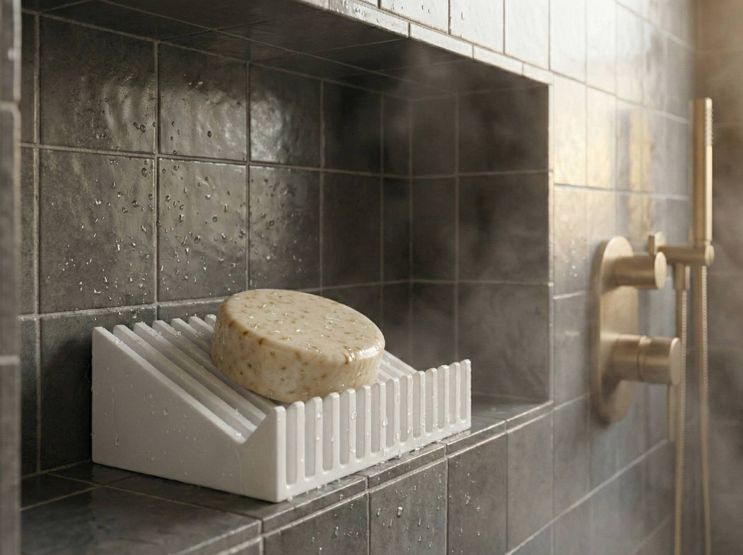 Self-Draining Soap Dish