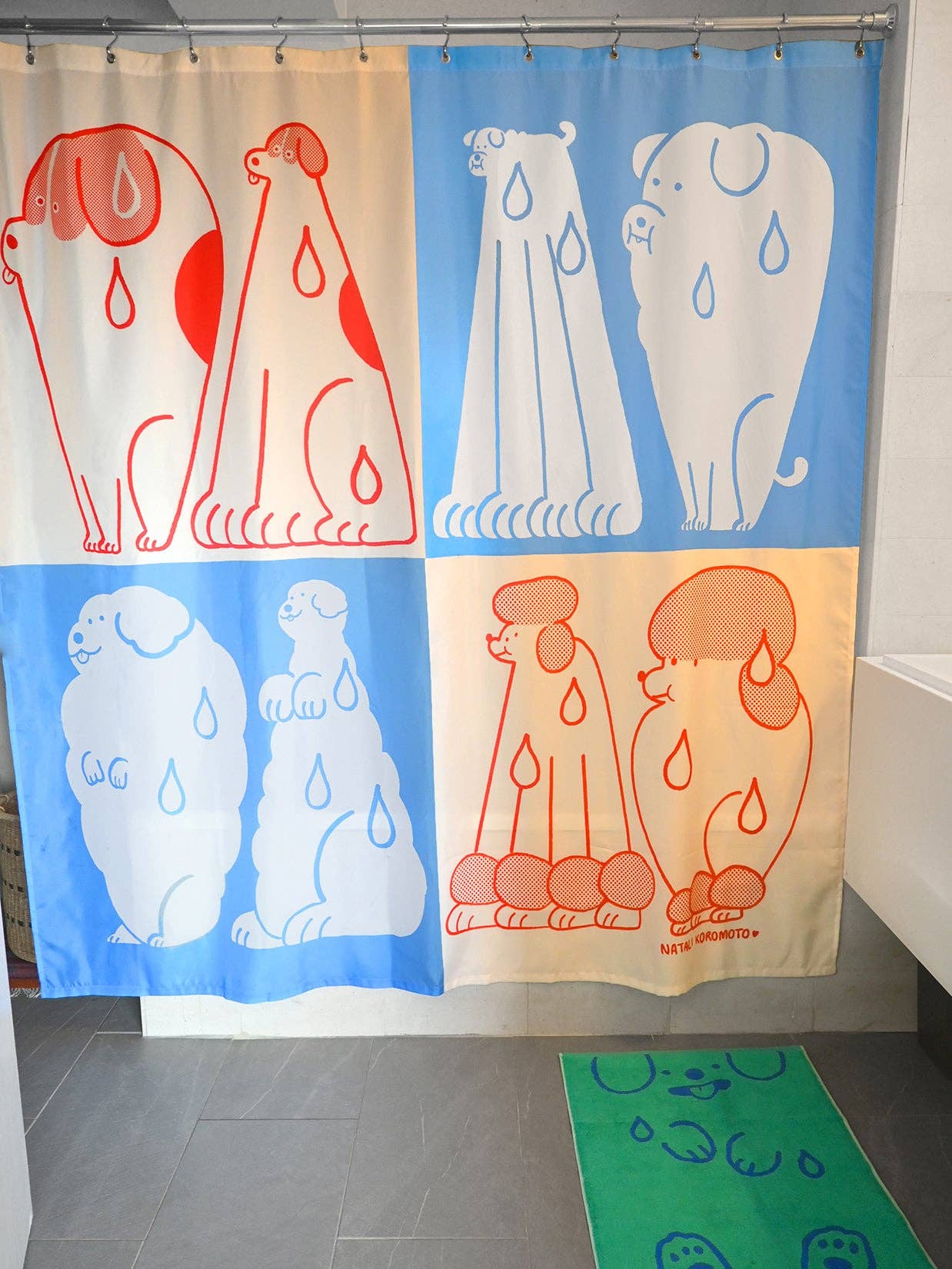 Wet Dogs Shower Curtain