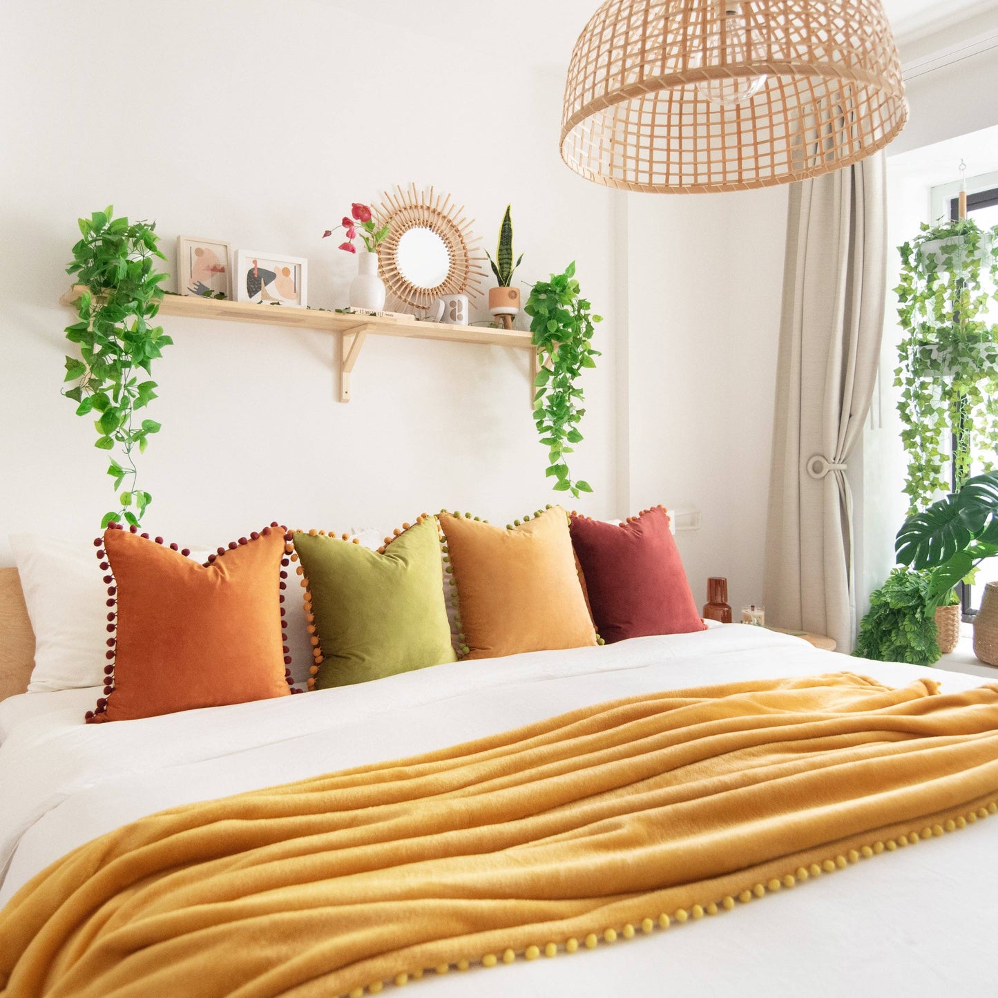 Colibri Pillow Covers (4-Pack) - Yellow/Green
