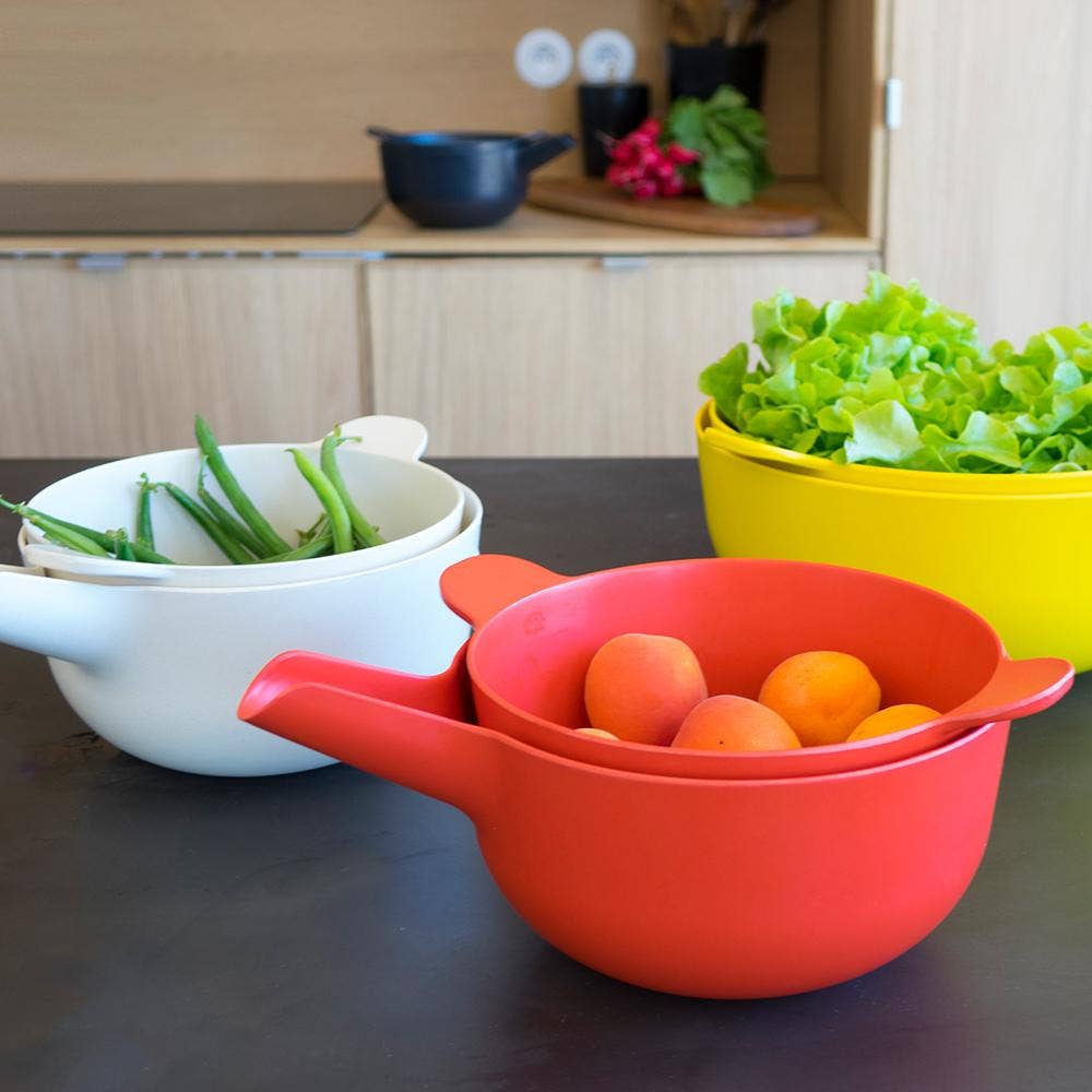 Pronto Small Mixing Bowl & Colander Set - Tomato