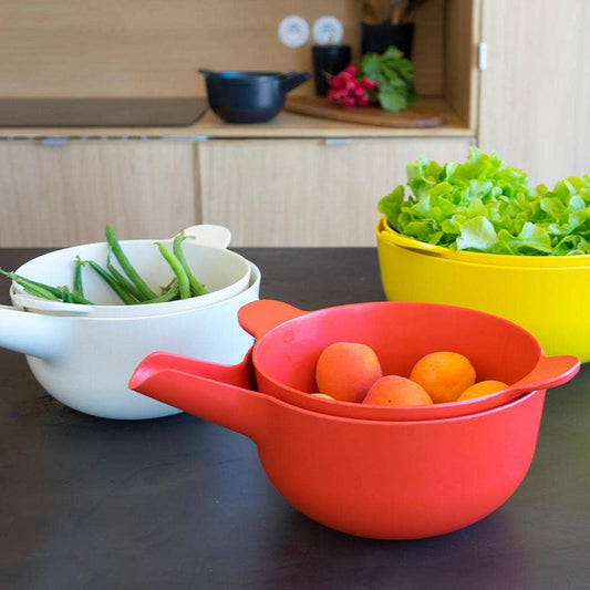 Pronto Small Mixing Bowl & Colander Set - Tomato