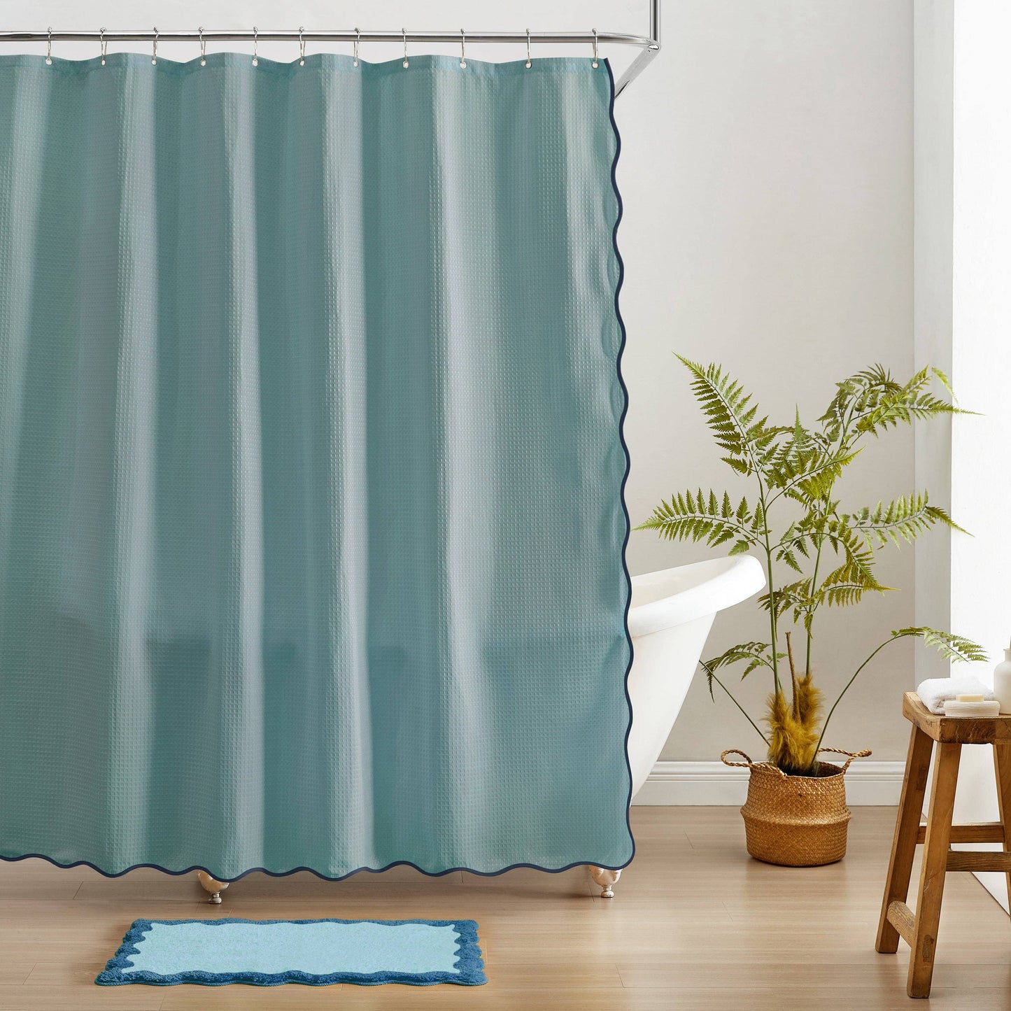 Anemona Shower Curtain (Dark Blue/Sky Blue)