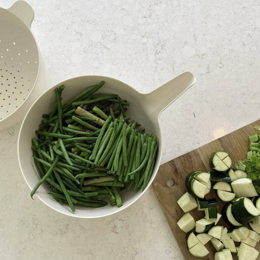 Pronto Small Mixing Bowl & Colander Set - White