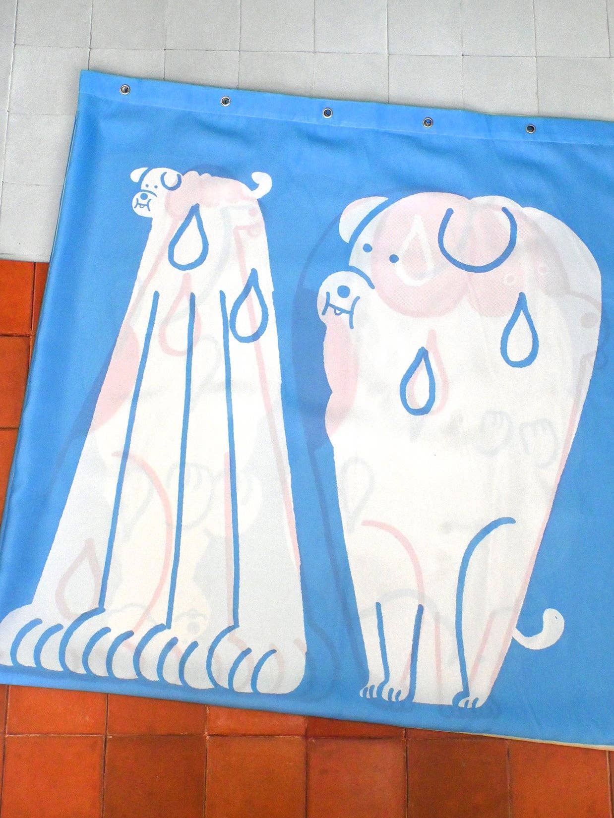 Wet Dogs Shower Curtain