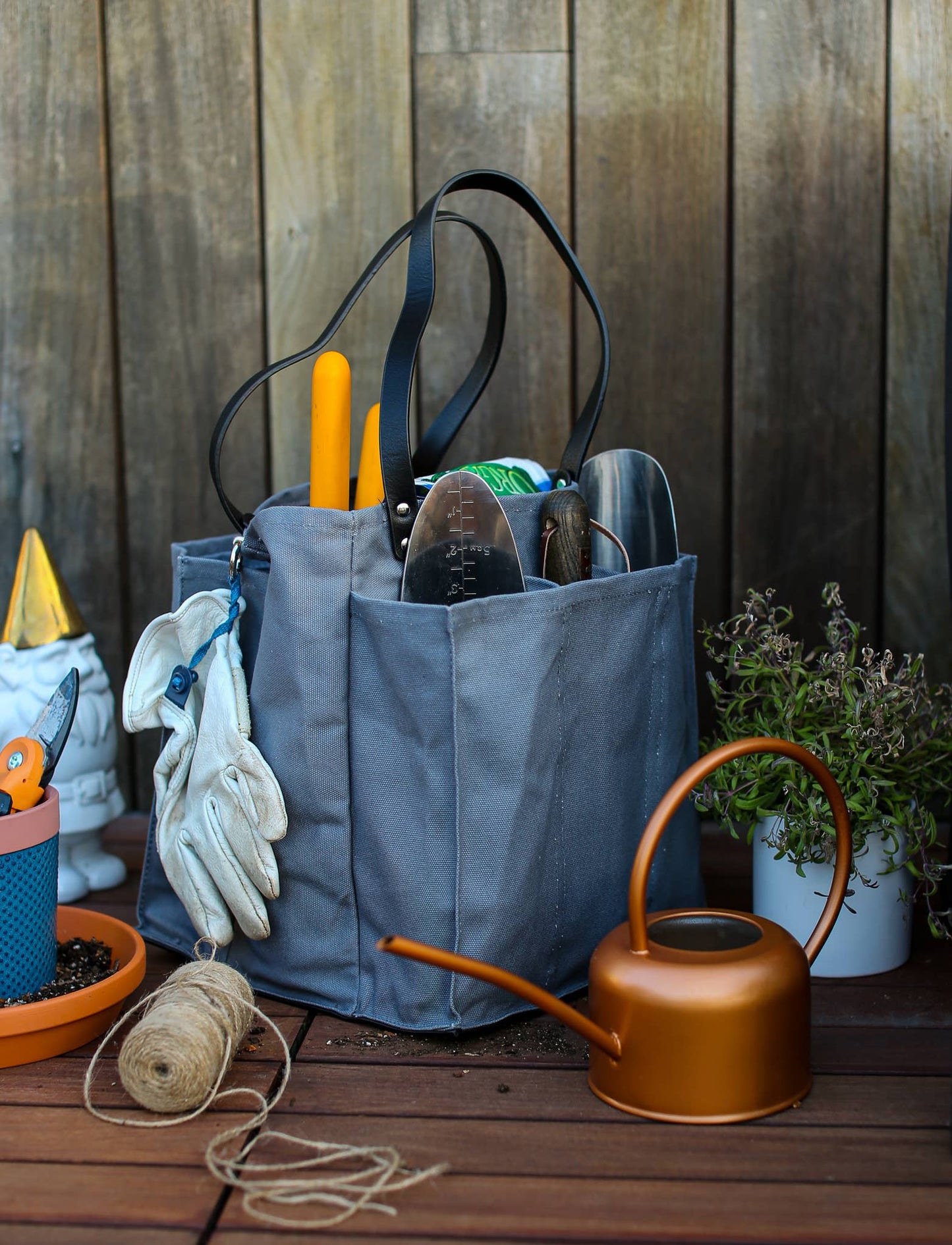 Heavy Canvas Tote Bag | Reusable Multi-Pocket Market Tote