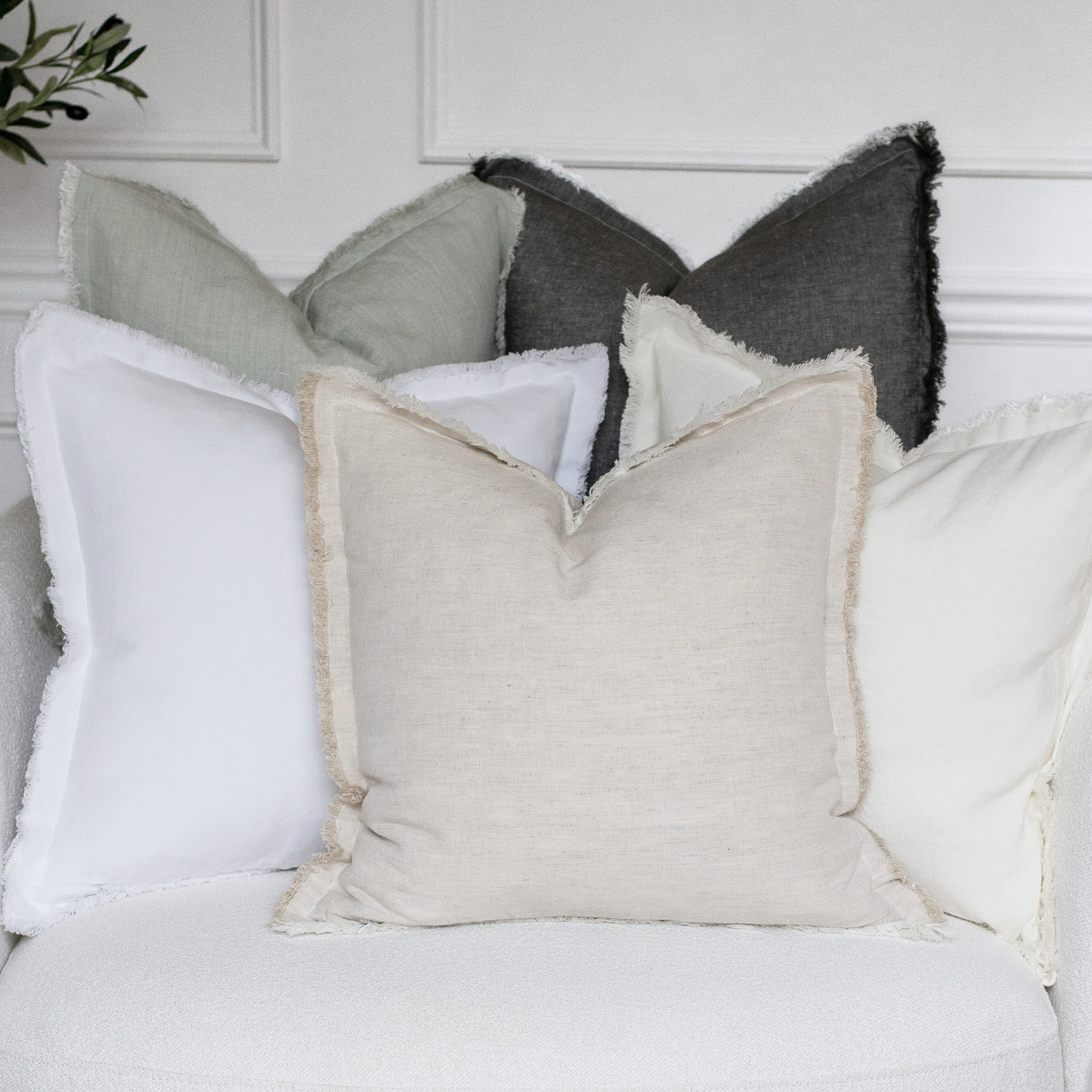Fringe Pillow Covers – Neutral Color Palette