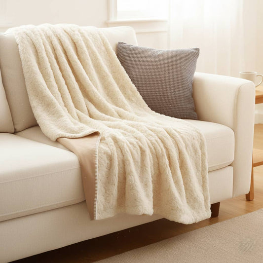 Rose FlannelThrow  Blanket Double Layer Soft Milk Flannel