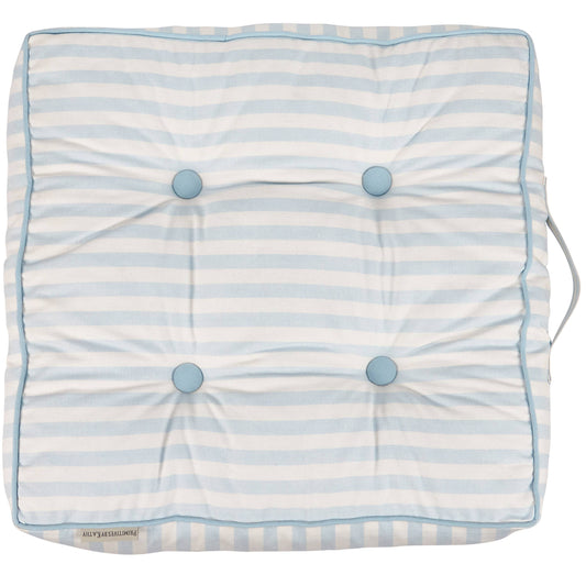 Sky Blue Stripe Floor Pillow