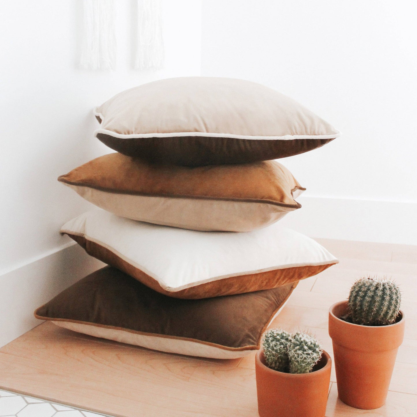 Monteverde Pillow Covers (4-Pack) - Brown/Beige