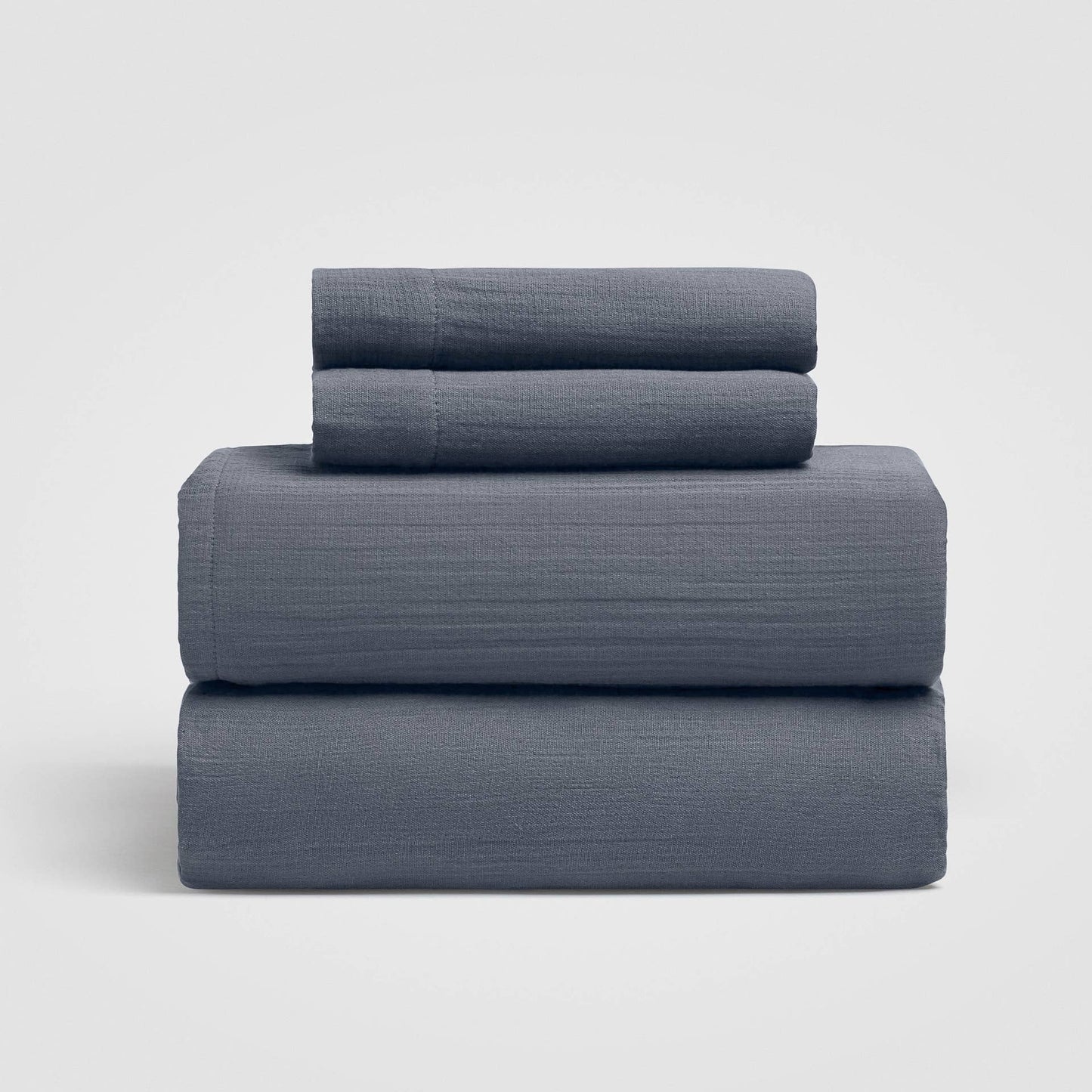 Oasis Crinkled Comfort 4-Piece Sheet Set (Midnight Blue)