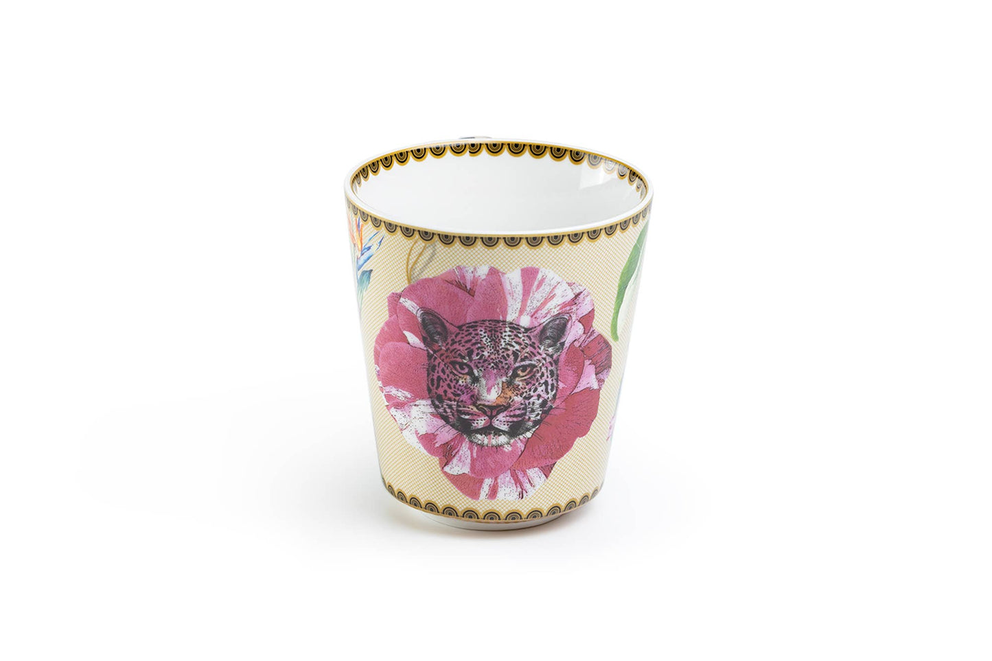 Summer Savanna Leopard Pink 12oz Fine Porcelain Mug