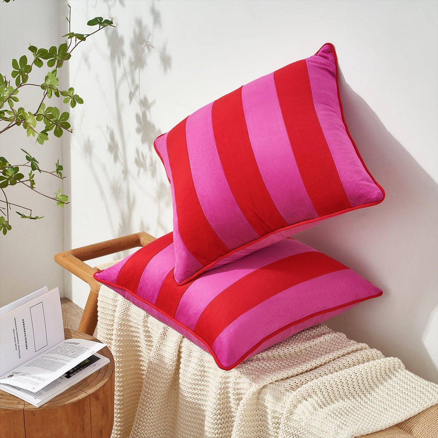 Tamarindo Pillow Covers (2-Pack) - Hot Pink/Red
