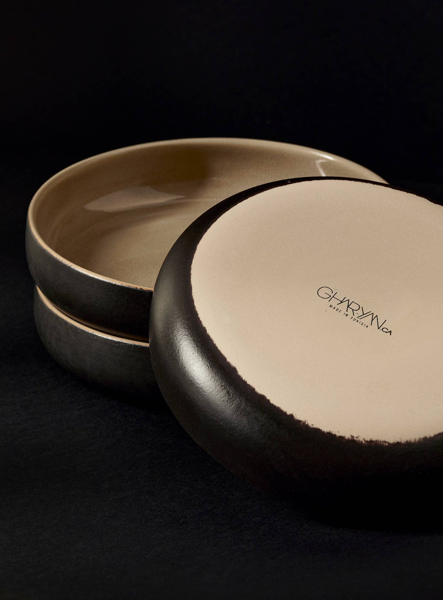 Set of 4: Stoneware Pasta/Salad Plate