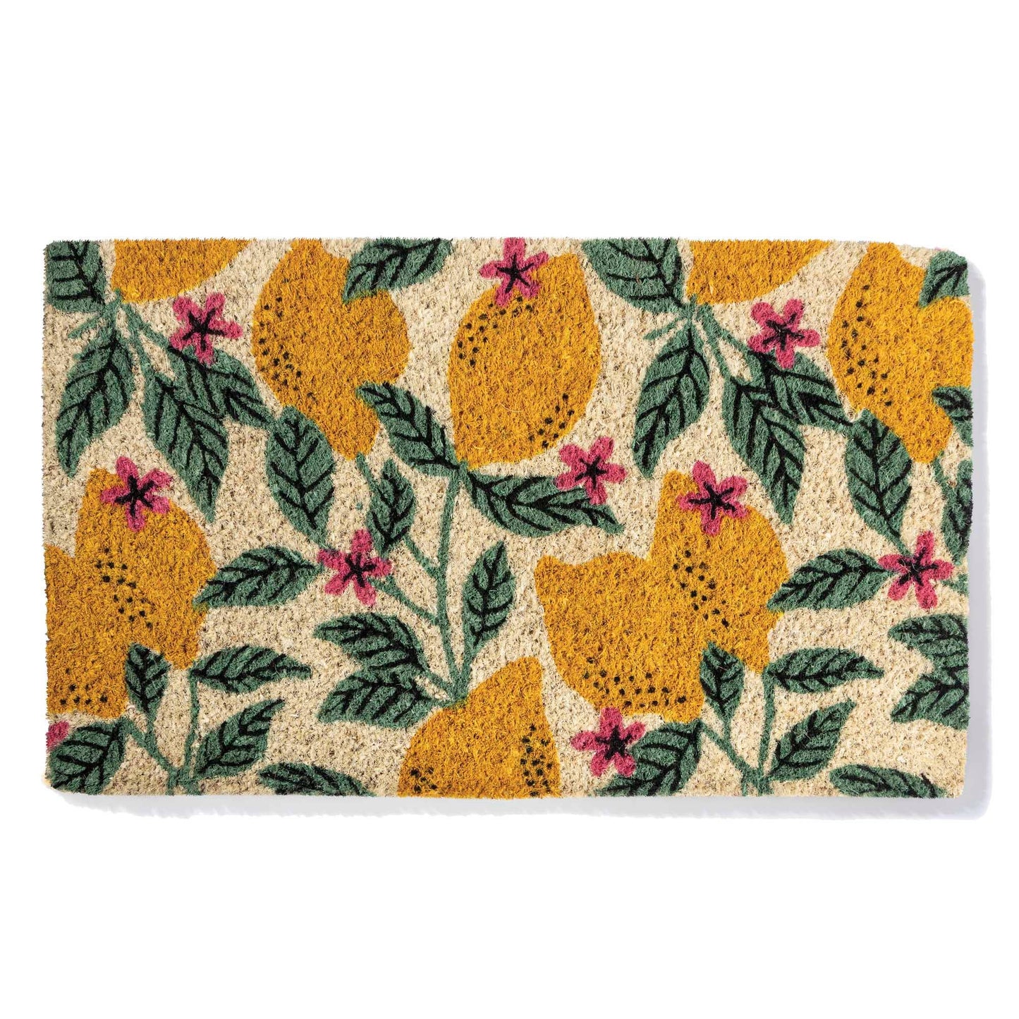 Lemons Handwoven Coconut Fiber Doormat