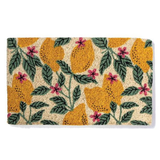 Lemons Handwoven Coconut Fiber Doormat