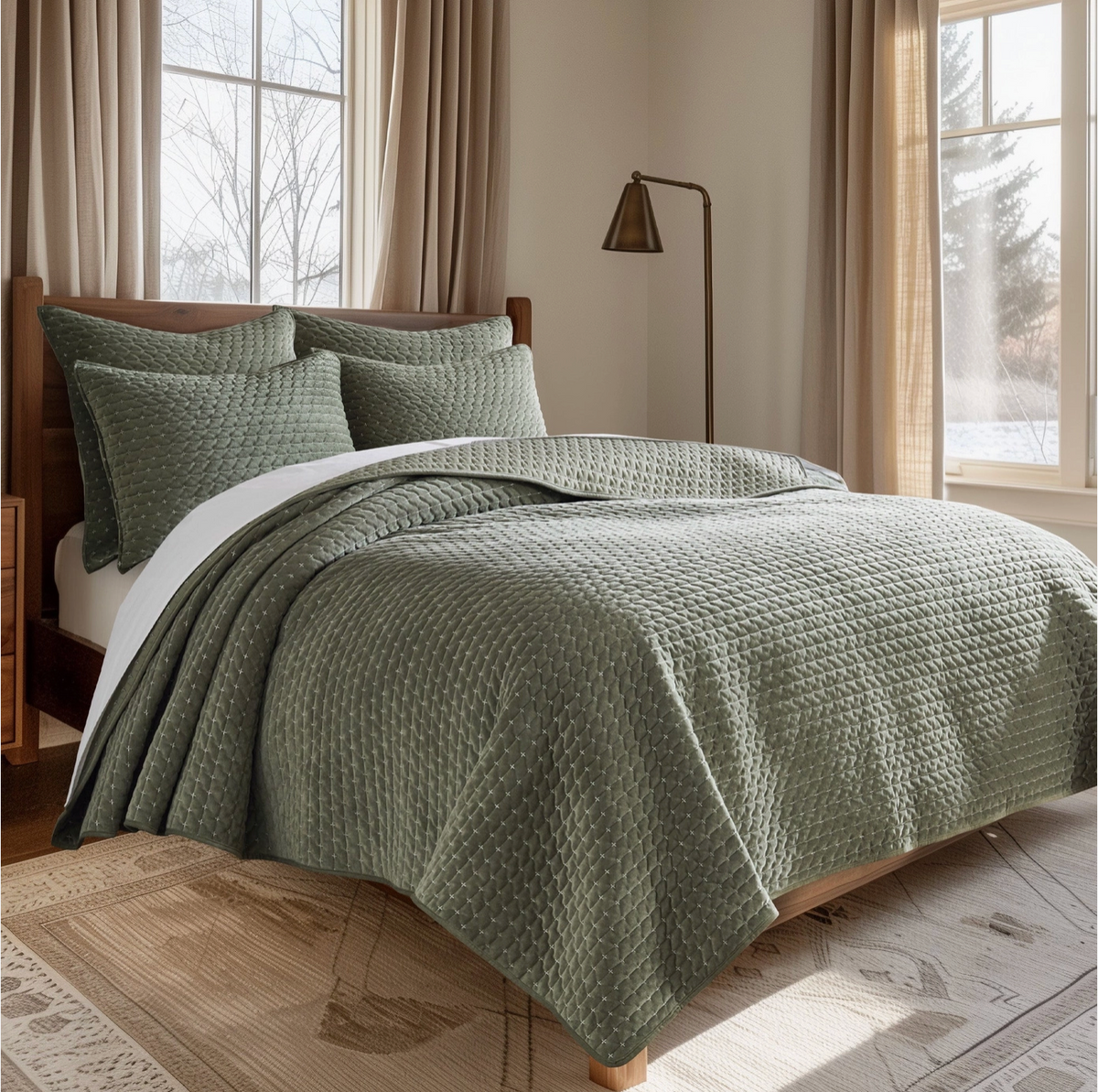 Velvet Stitch Quilt Set