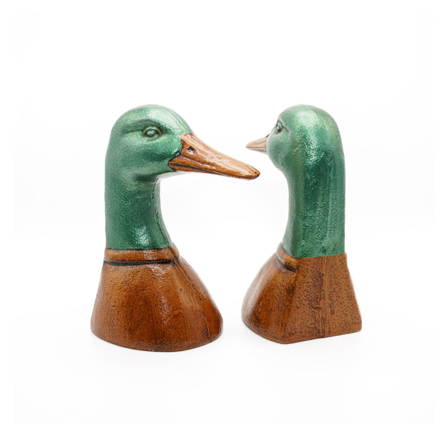 Fox Run Duck Decorative Bookend Set, Iron, 4.25”x2.9”x5.73"