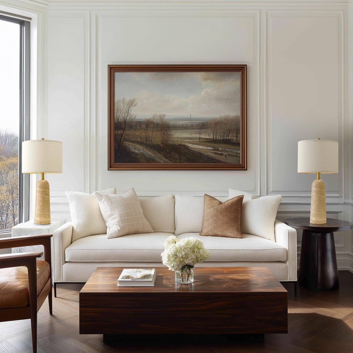 27 Inch Beige Traver tineInspired Resin Table Lamps