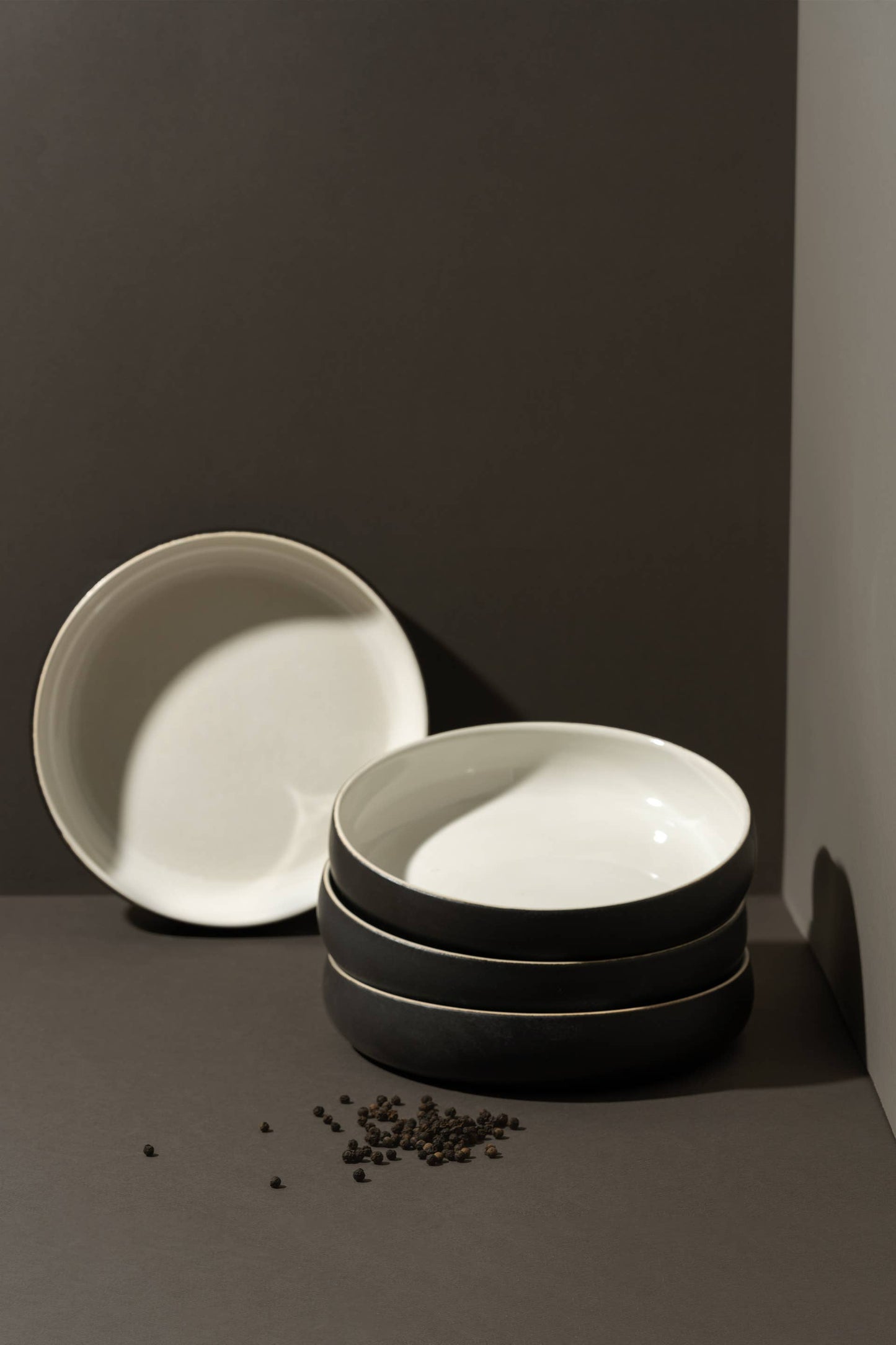 Set of 4: Stoneware Pasta/Salad Plate
