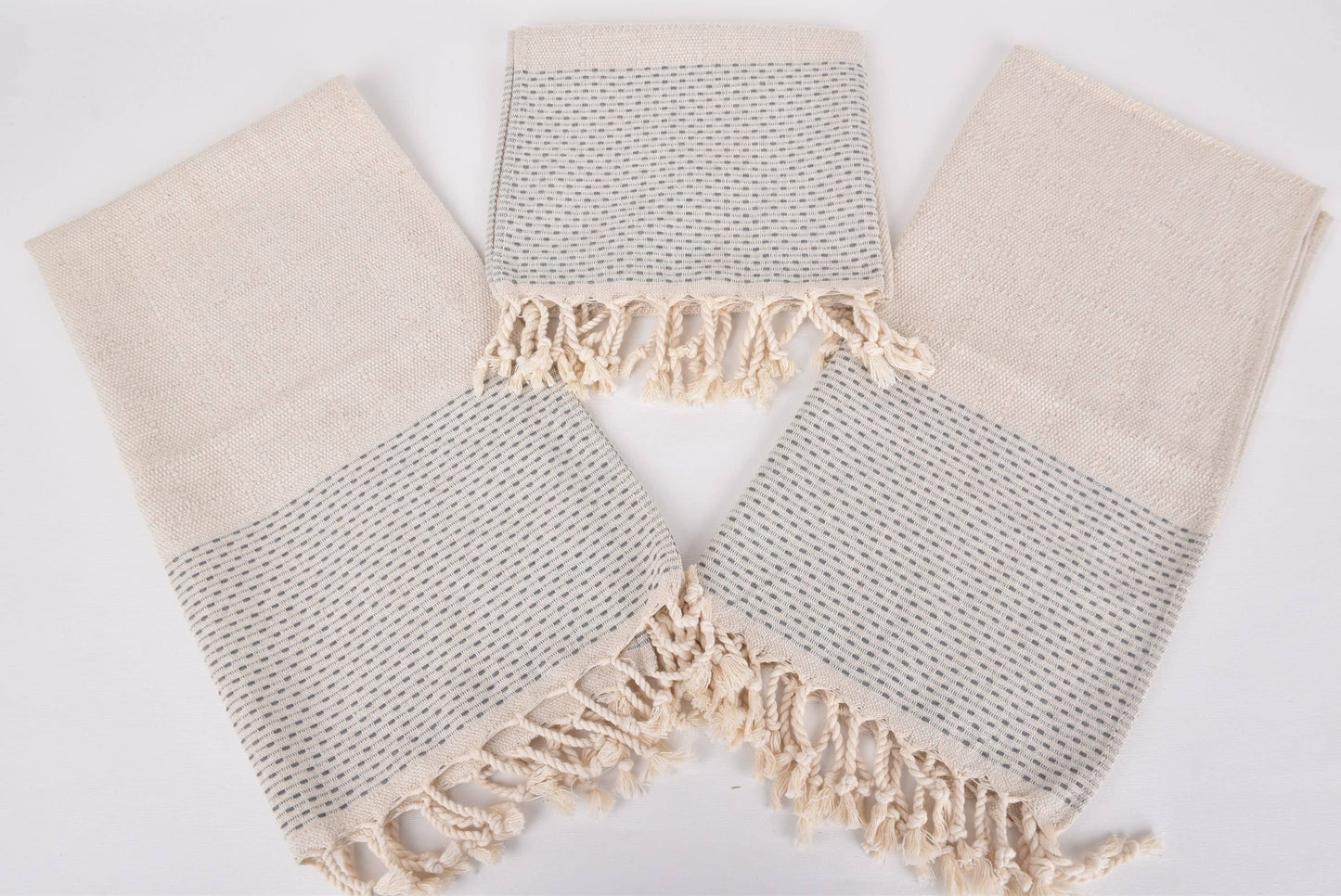 Turkish Hand Towels: Set of 2 (Black Dots)