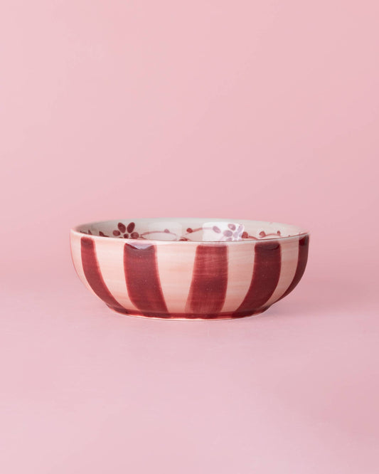 Ceramic Garlic Grater Bowl - Medium Pink