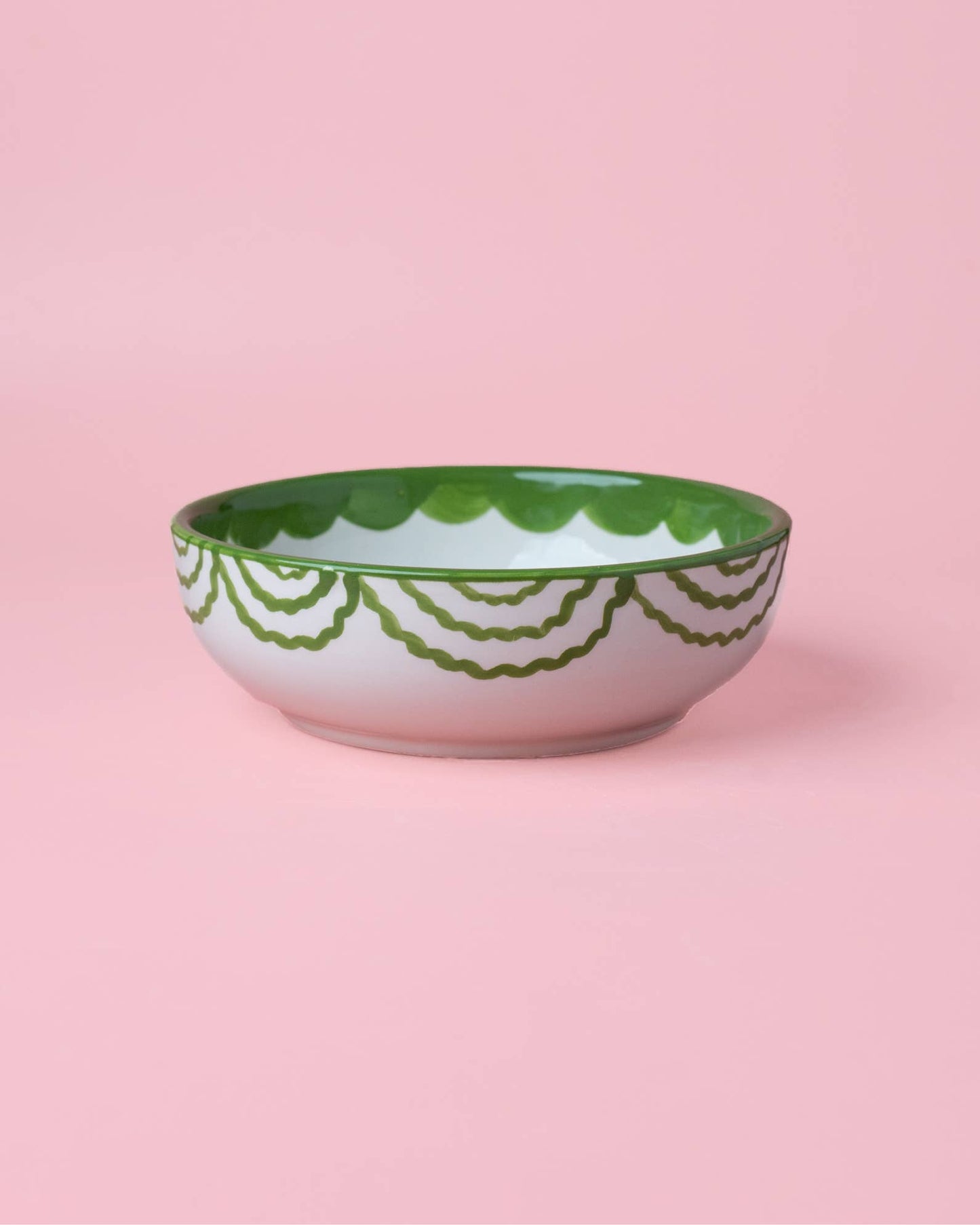 Vintage Pottery Grater Bowl – Green and White / ROOTS