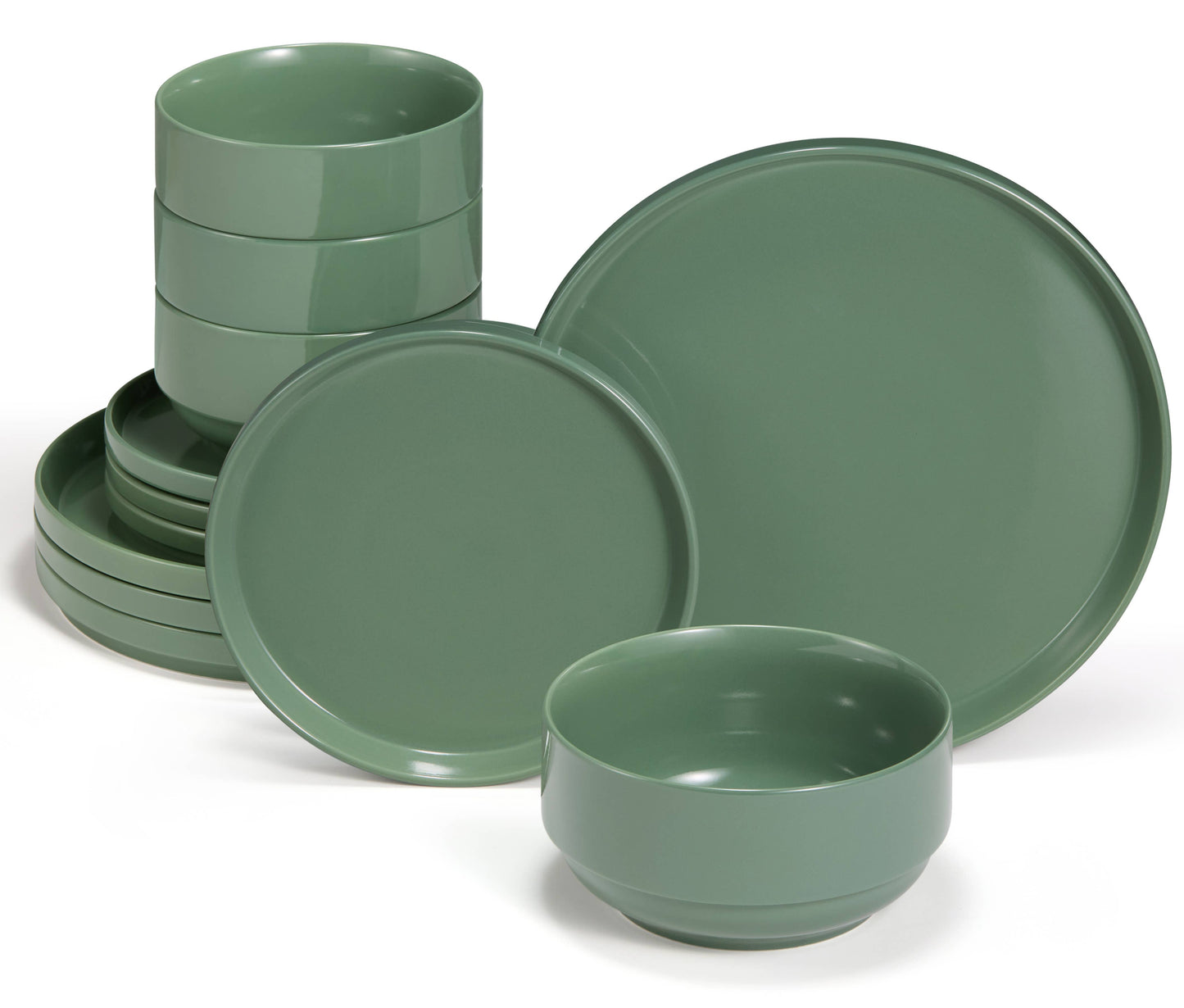 Kook Dinnerware Set, 12 Piece Service for 4, Ceramic