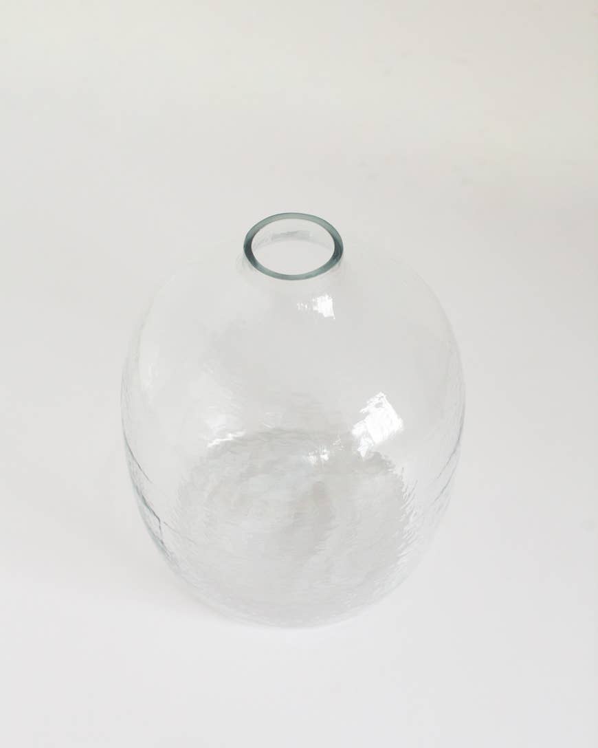 HEBRON HANDBLOWN HAMMERED GLASS VASES