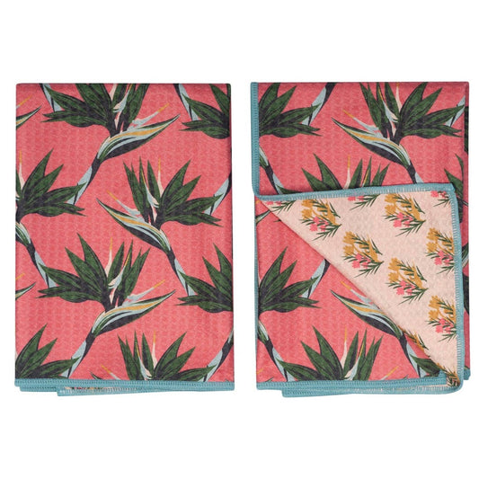 Bird of Paradise Reversible Towels – Set of 2