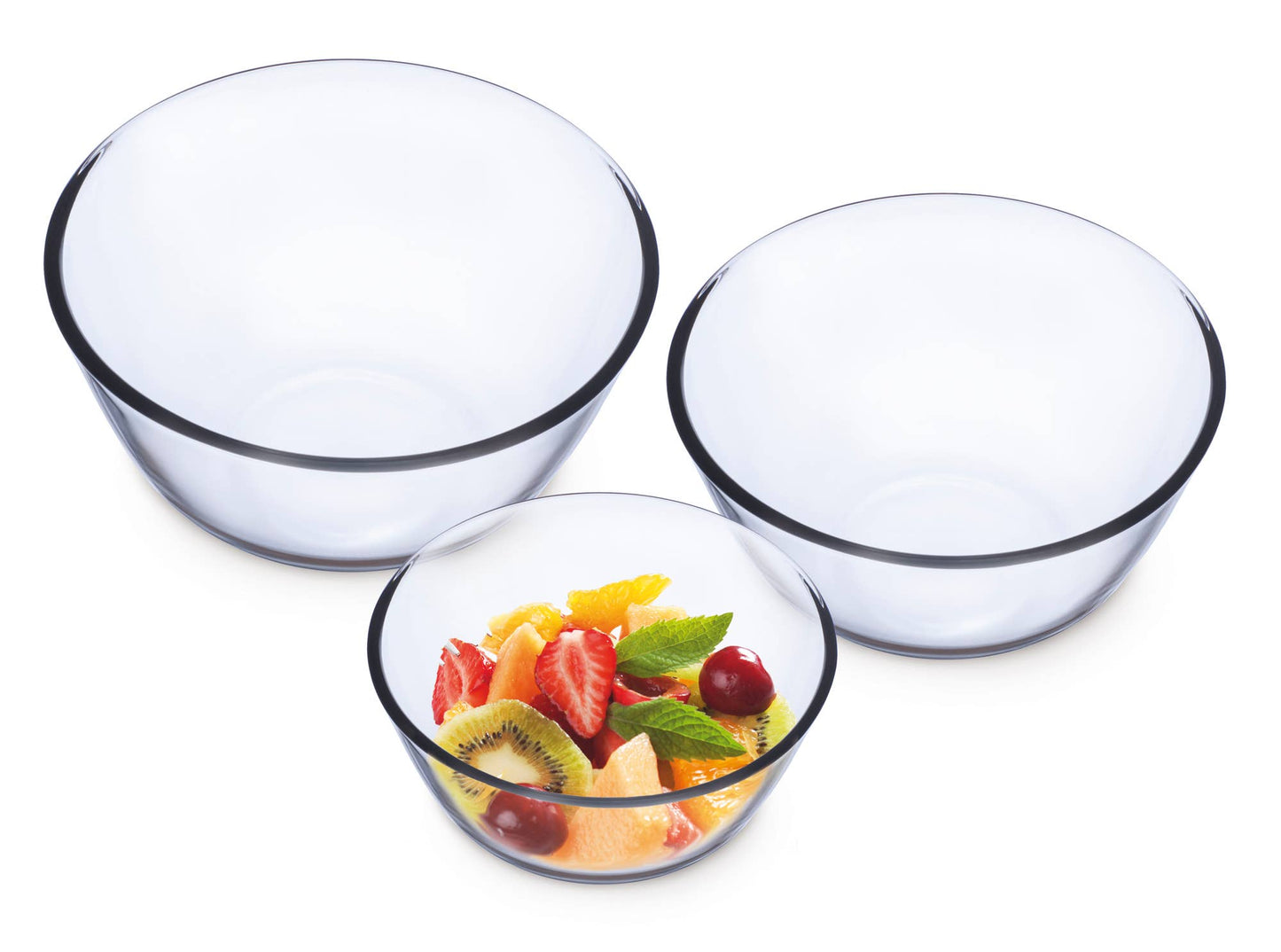 Simax Glass Mixing Bowl Set 16oz, 44oz, 84oz 3pc