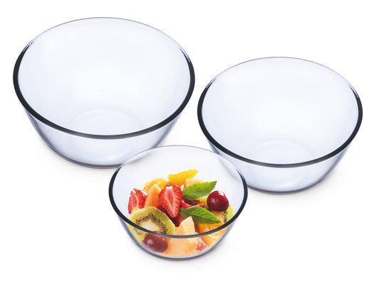 Simax Glass Mixing Bowl Set 16oz, 44oz, 84oz 3pc