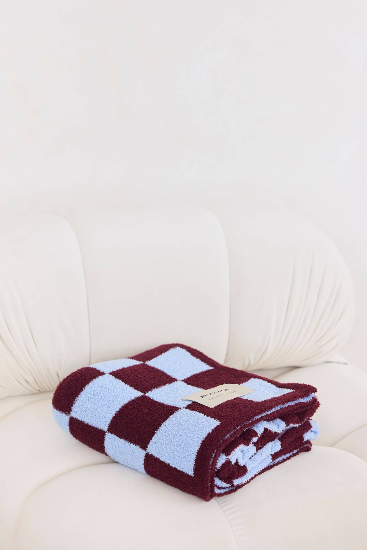 The Teddy Throw - 100% Recycled - Blue Check - FW26