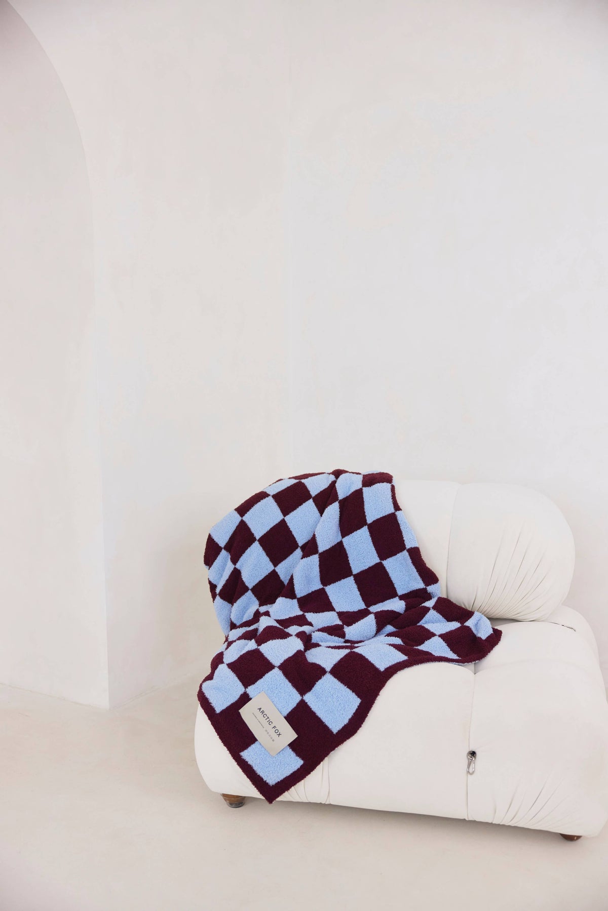The Teddy Throw - 100% Recycled - Blue Check - FW26
