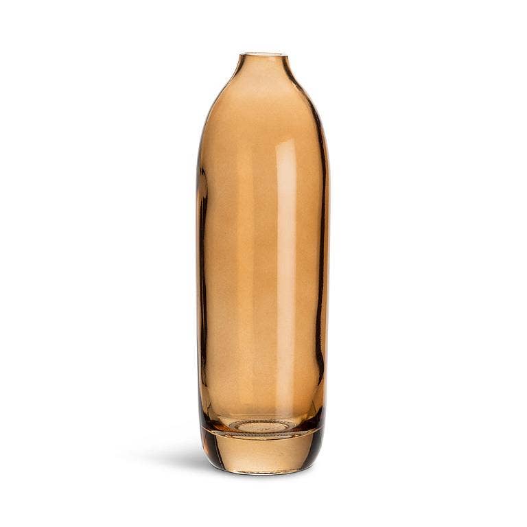 Tall Vase-Dark Amber-7.5"H