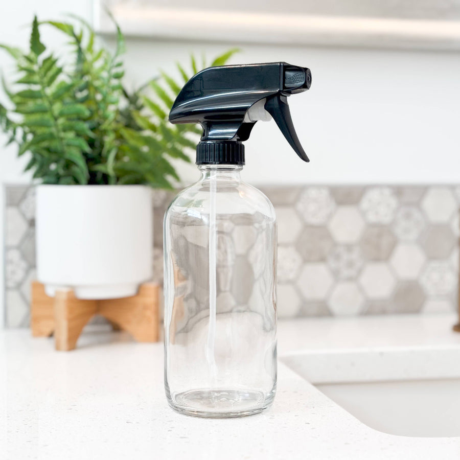 16 oz Empty Clear Glass Spray Bottle