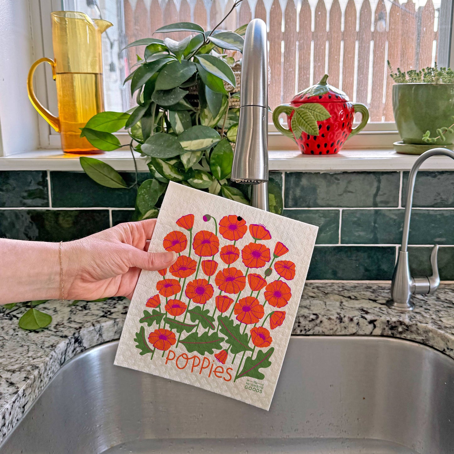 Poppy - Tea Towel + Sponge Cloth Set