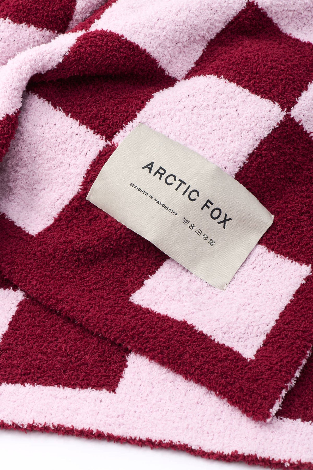 The Teddy Throw - 100% Recycled - Pink Check - FW26