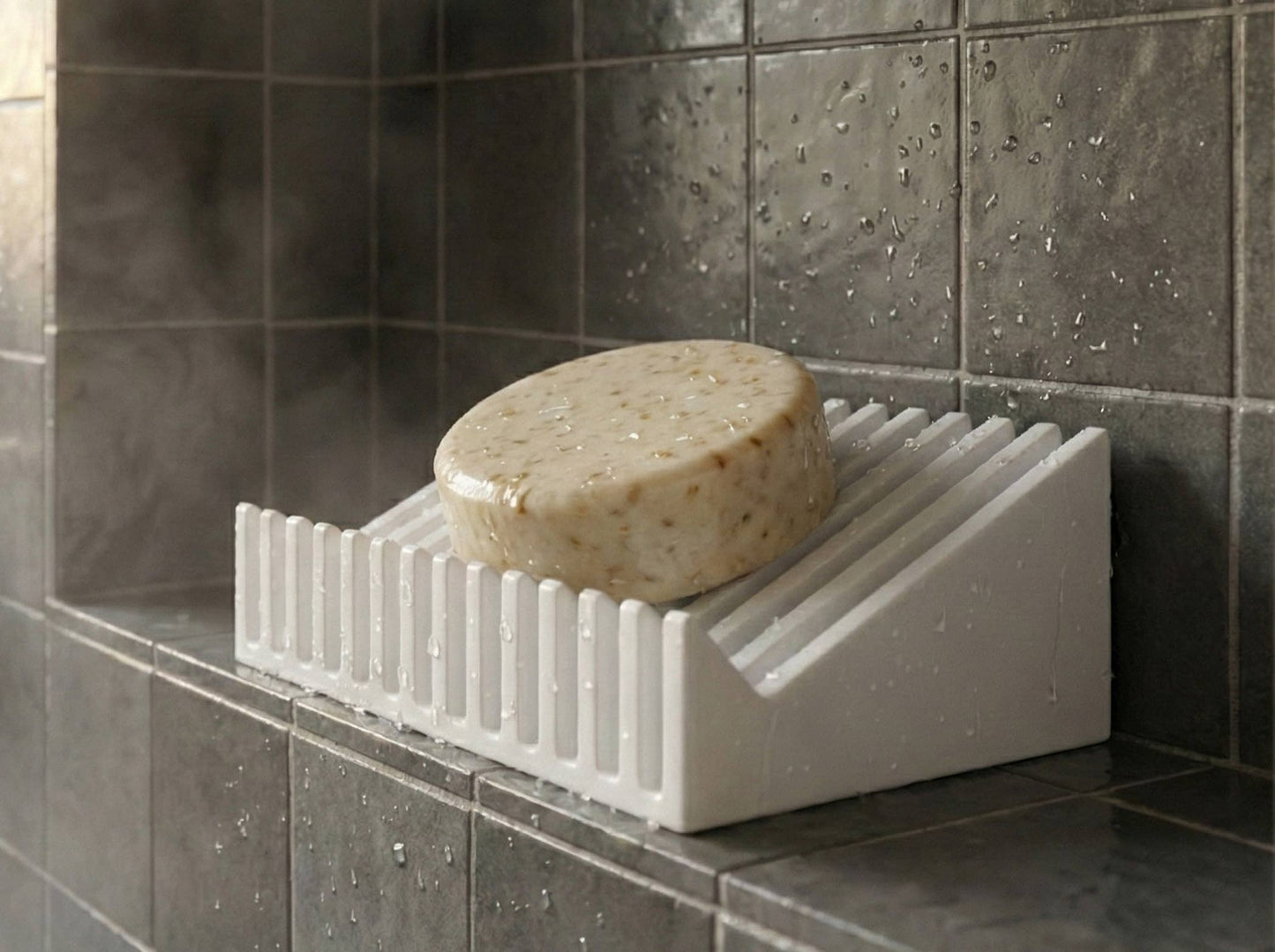 Self-Draining Soap Dish