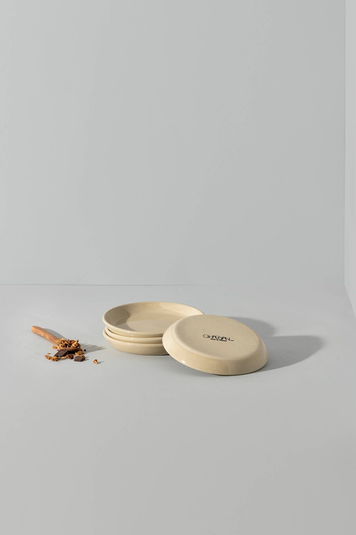 Handmade Stoneware Flat Side Plate | Edan 5.1"
