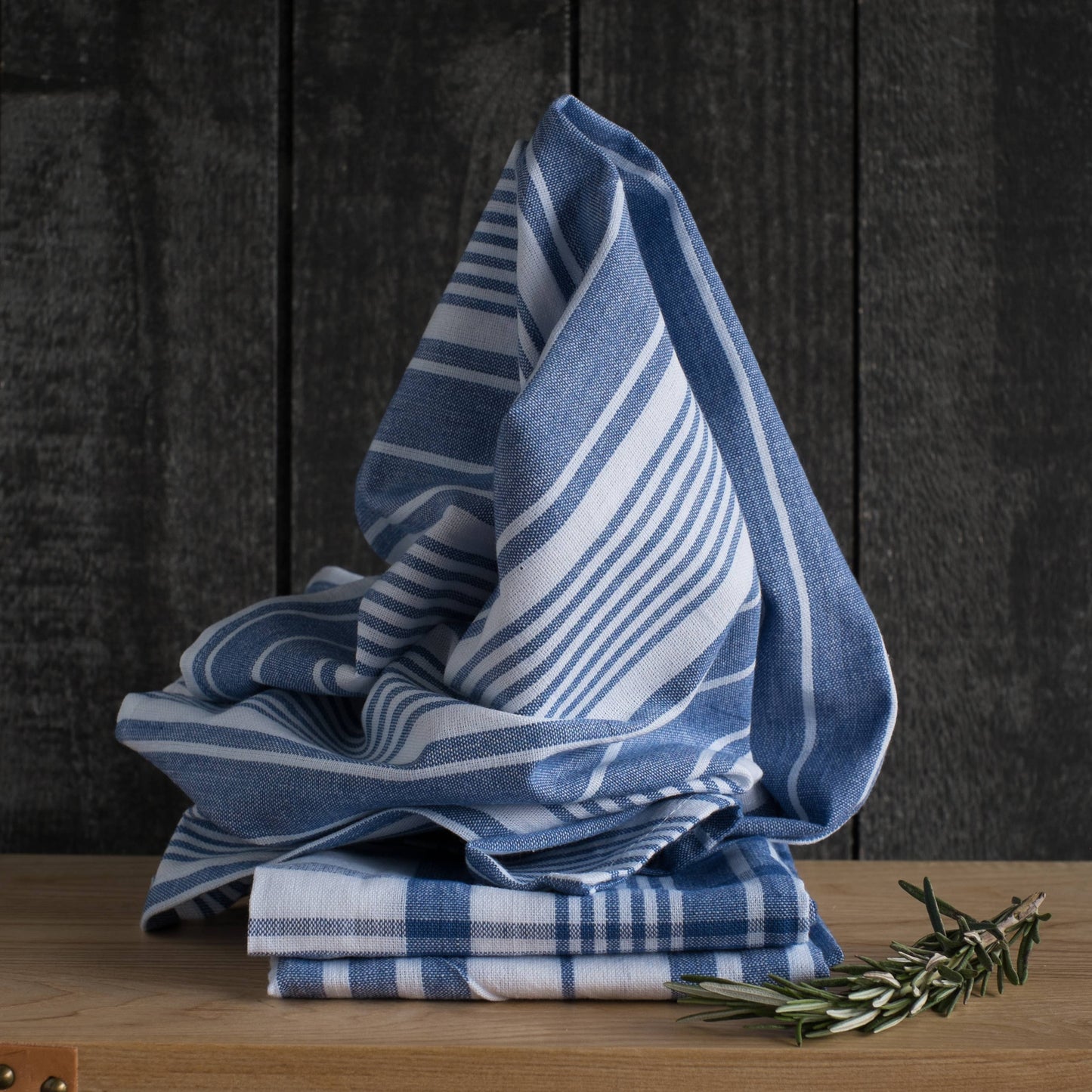 Royal Blue Jumbo Dishtowels Set of 3