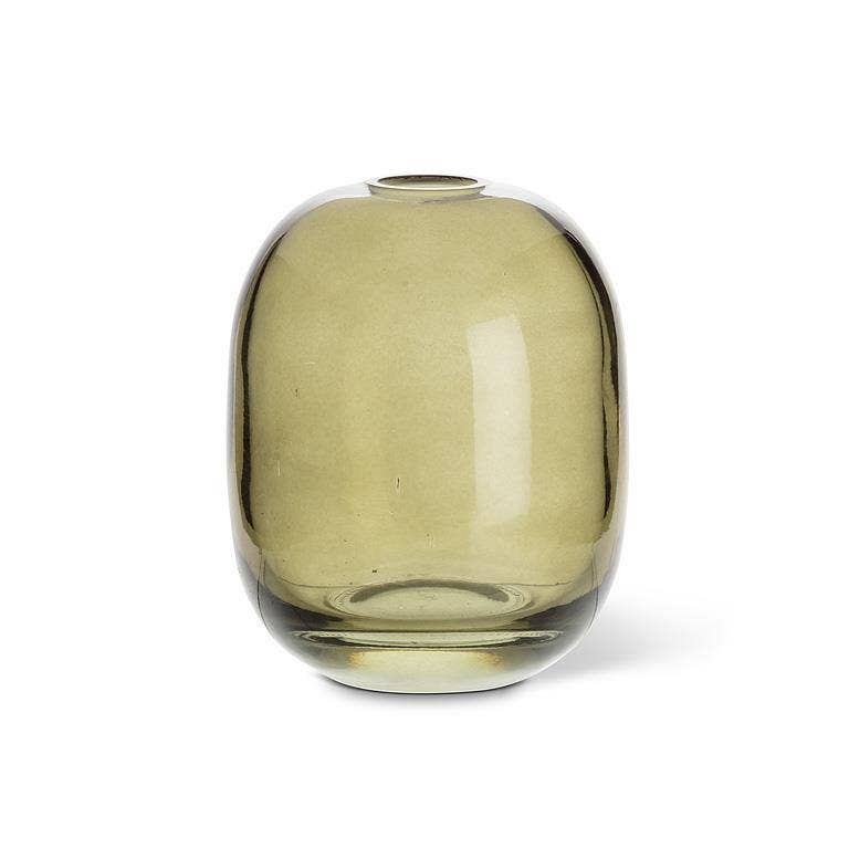 Medium Barrel Bud Vase-Moss Green-4.5"H