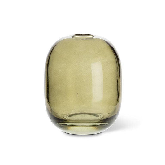 Medium Barrel Bud Vase-Moss Green-4.5"H