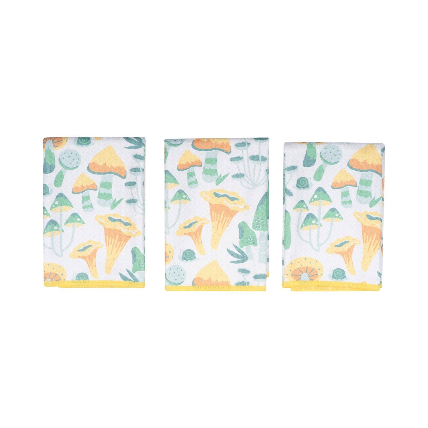Mighty Mini Towel (Set of 3) Reversible - HJ Misty Mushrooms
