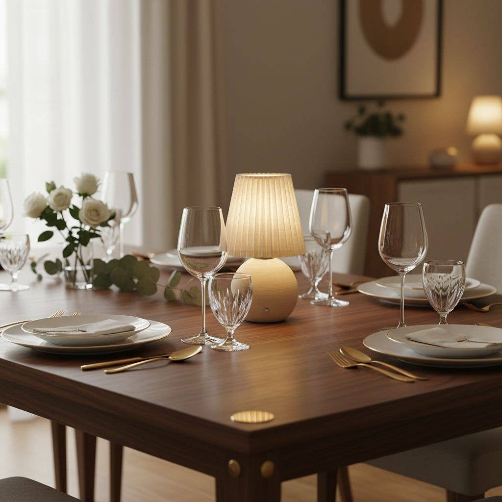 Rechargeable Ceramic Luna Table Lamp