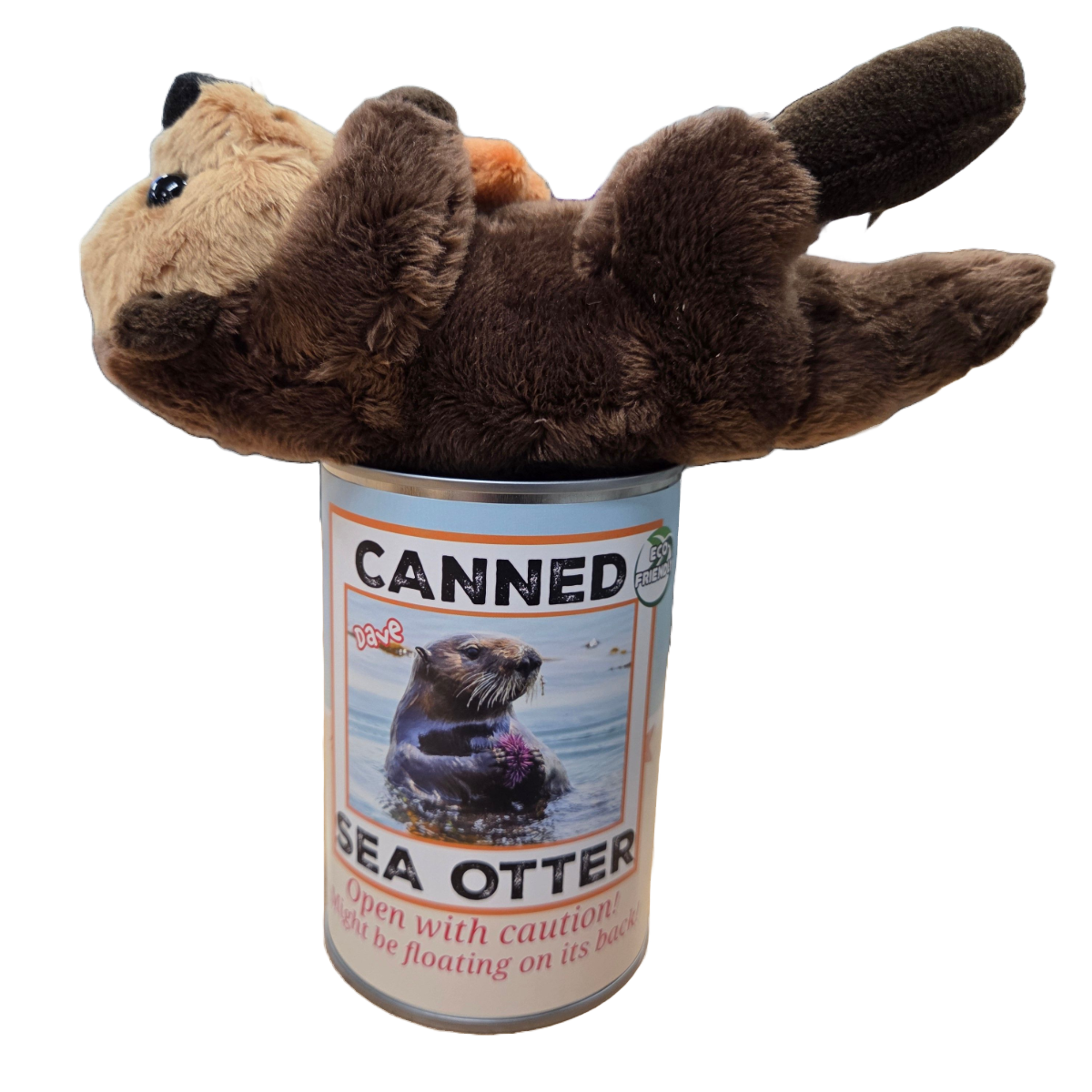 Dave the Canned Sea Otter - Eco-Friendly and Recycled Gift