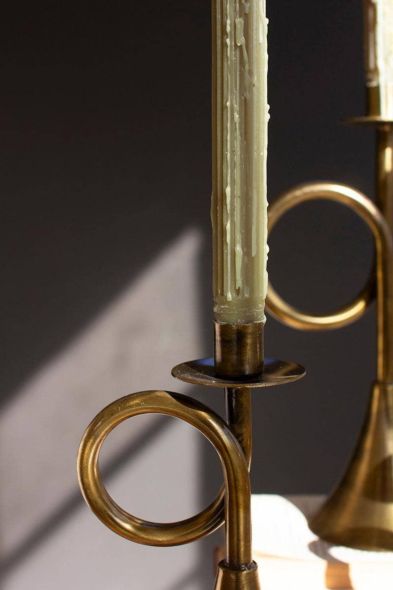 Set of Three- Trumpet Taper Candle Holders